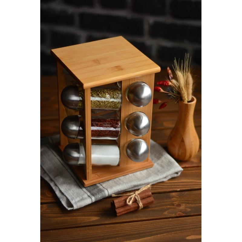 Bambum Fontina Spice Rack 360' Rotating
