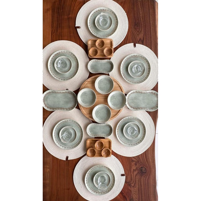 Bambum Lara - 35 Piece Porcelain Breakfast Set