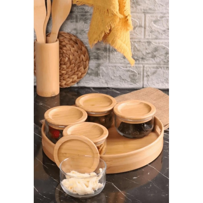 Duo 300 Ml Luxury Breakfast Glass Breakfast Bowl With Silicone Bamboo Lid