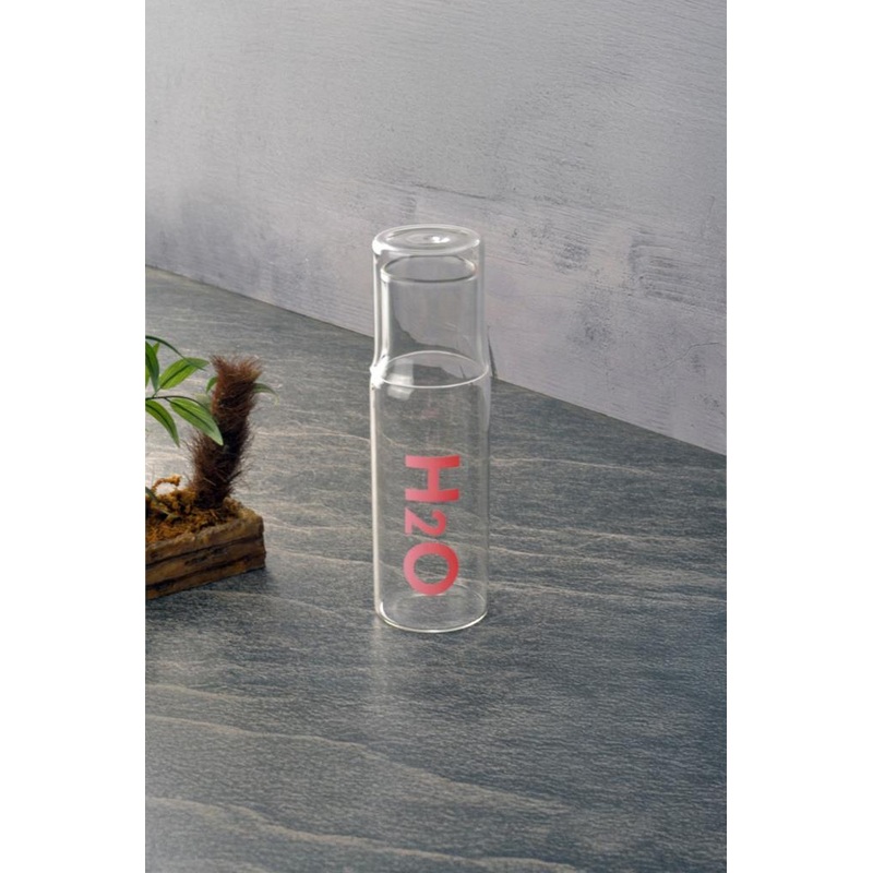 Glass Bedside Pitcher Pink H2O75761