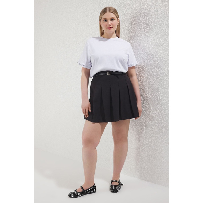 Curve Women's Straight Short Regular Plus Size T-Shirt