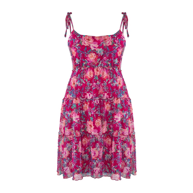 Curve Women's Very Colorful Flowering Mini Hanging Casual/daily Relaxed Plus Size Dress