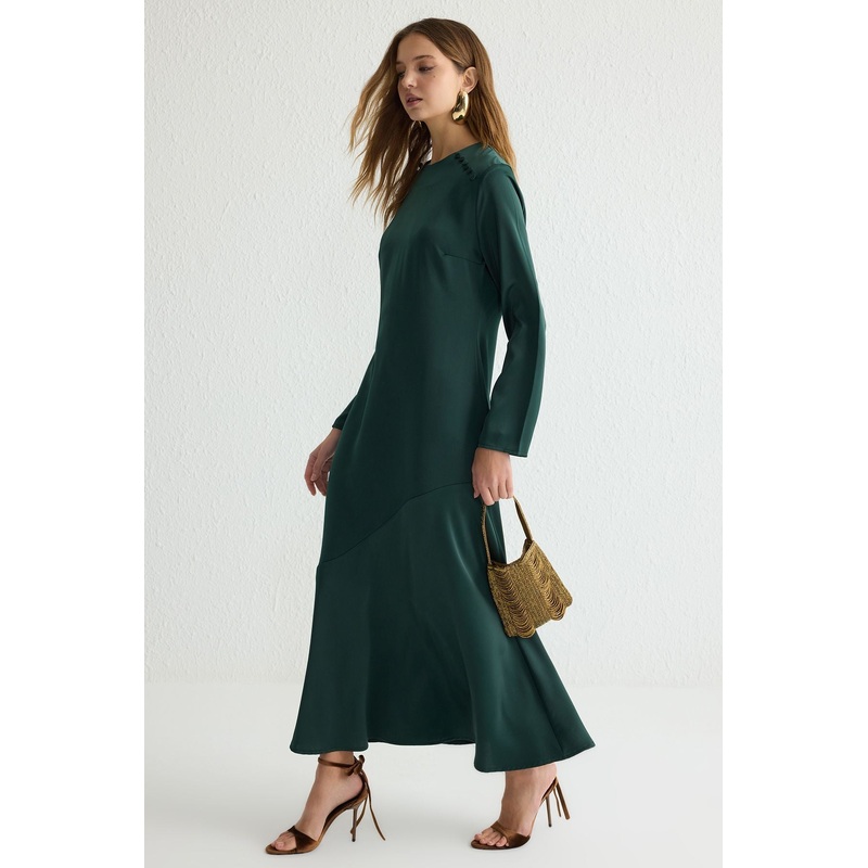 Modest Women's Plain Long Long Stylish/night Fitted Modest Evening Dresses