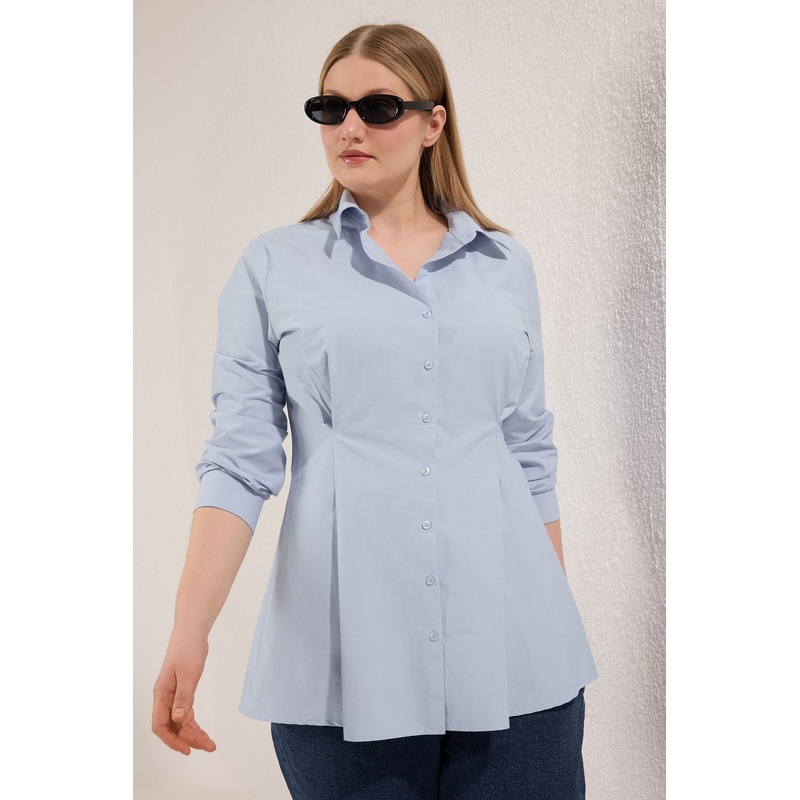 Modest Women's Straight Long Fitted Modest Shirts