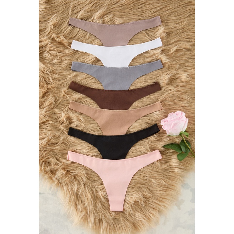 Women's 7 Pack Multi-Colored Plain Briefs