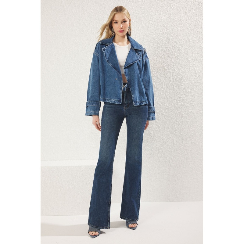 Women's Plain Long Regular Jacket