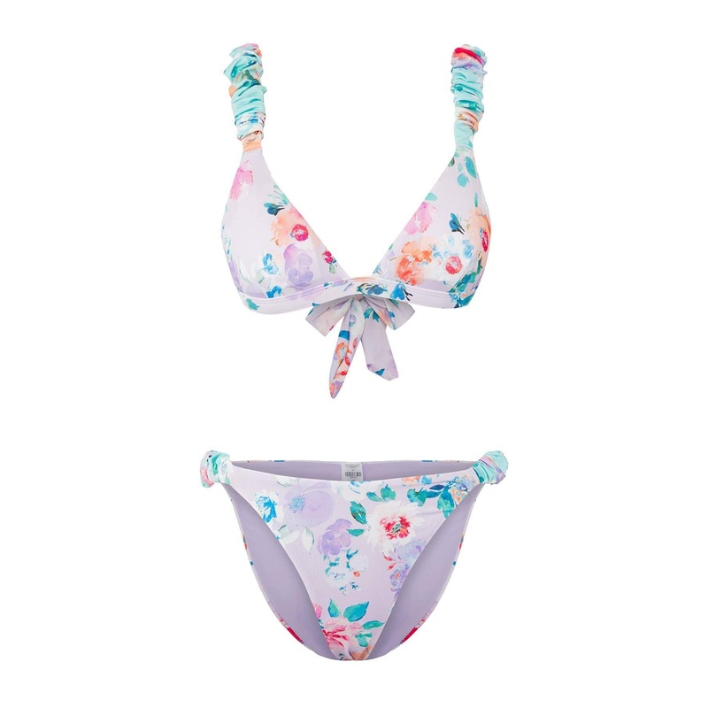 Women's Very Colorful Geblmt Disposal Container Bikini Set