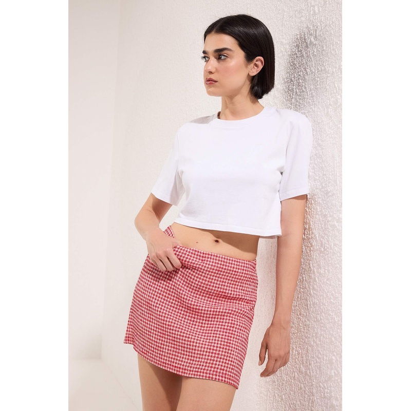 Women's Plaid Short / Mini Slim Skirt