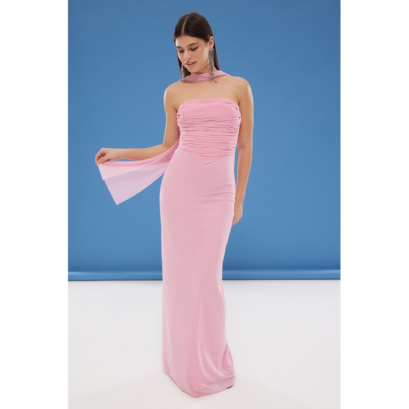 Women's Rosa Plain Maxi Sleeveless Graduation / Prom Slim Evening & Prom Dress