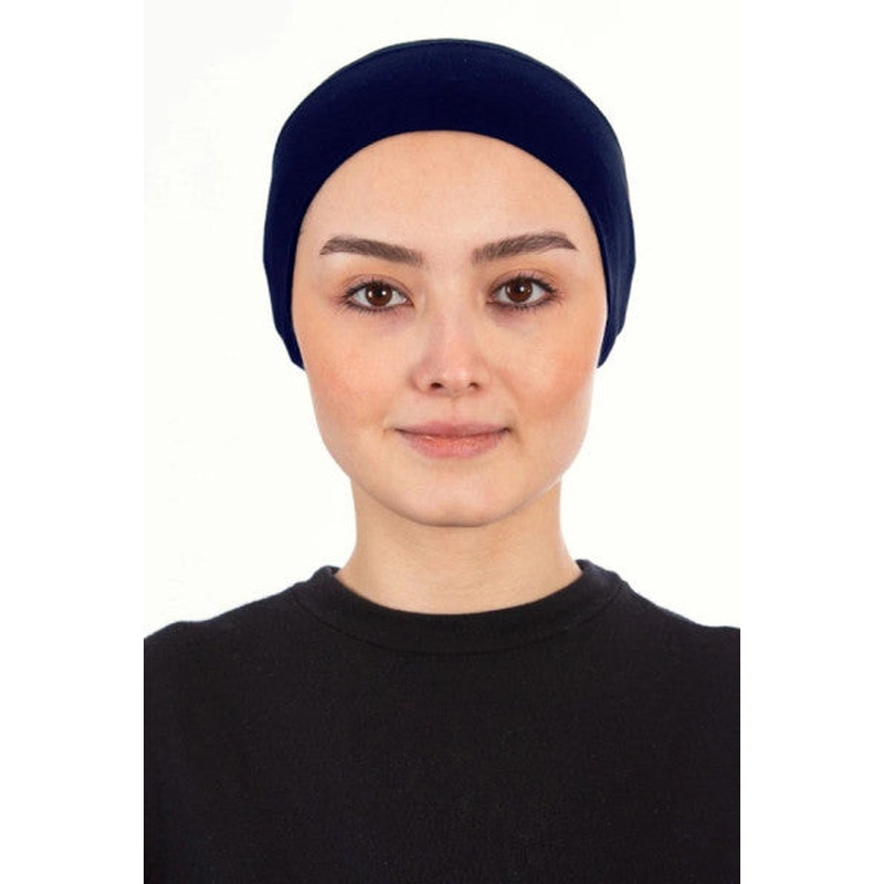 Combed Fabric Navy Blue Bonnet