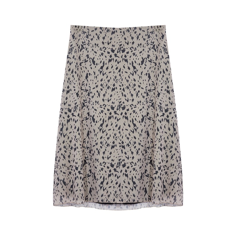 Curve Women's Animal Print Midi A-Line Plus Size Skirts