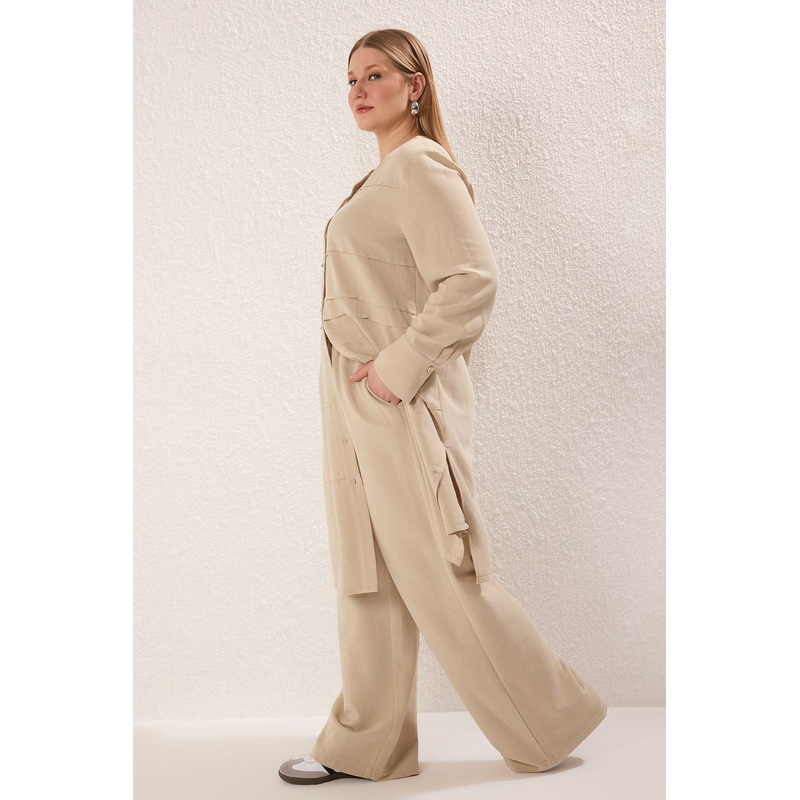 Modest Women's Straight Long Casual/daily Oversized Hijab Top - Bottom Set