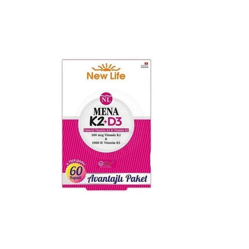 New Life Mena K2 D3 60 Capsules