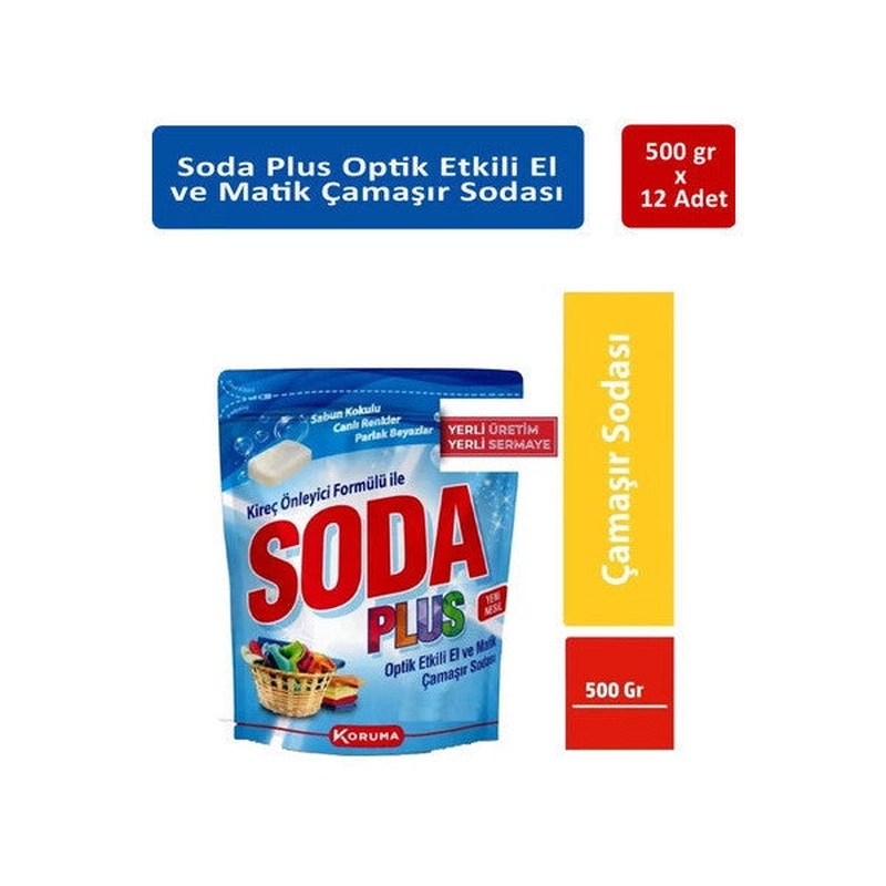 Soda Plus Effective Washing Soda 500 Gr X 12 Pieces