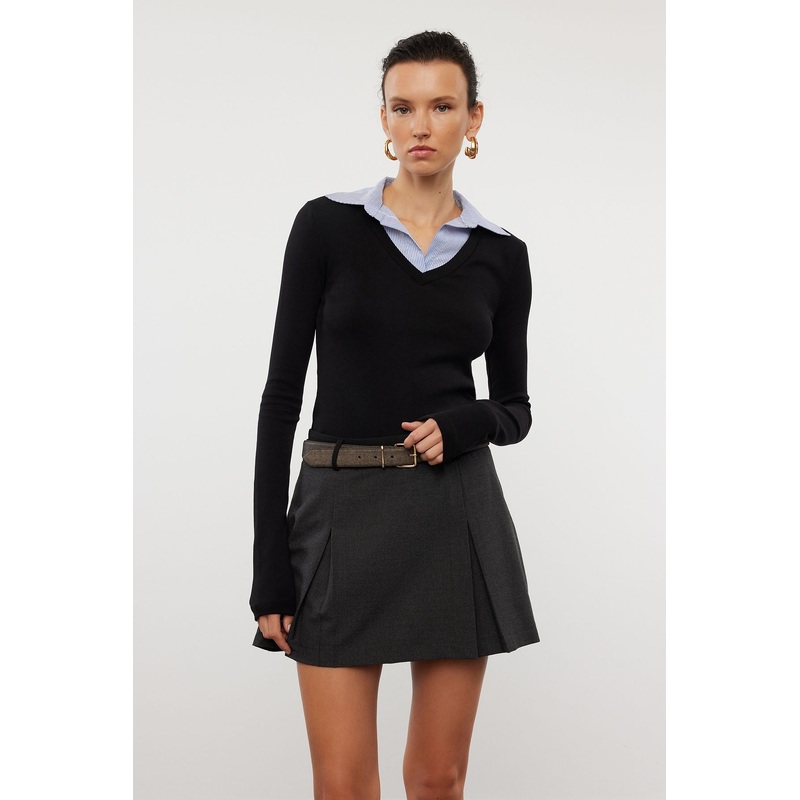 Women's Color Blocked Long Regular Blouse