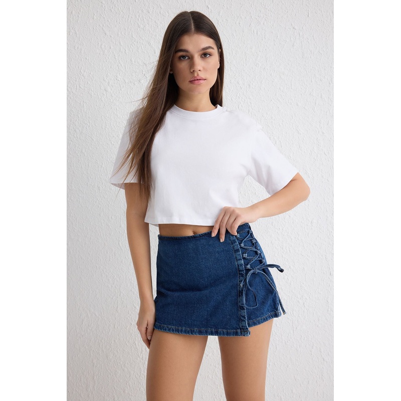 Women's Plain Skort Normal Waist Shorts