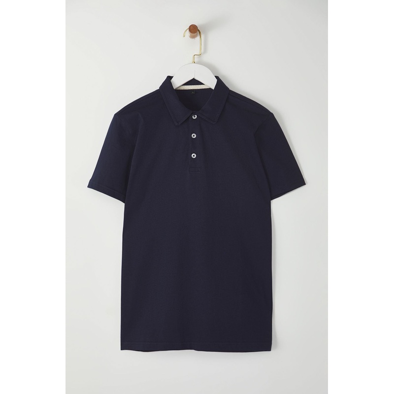 Man Navy Blue Polo T-Shirt