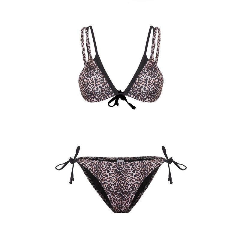 Women's Animal Print Removable Cup Bikini Set