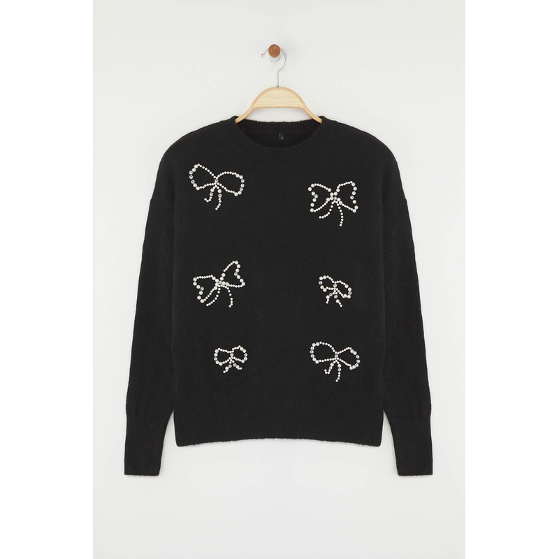 Women's Bestickt/verziert Long Regular Sweater