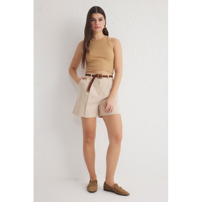 Women's Plain High Waist Shorts