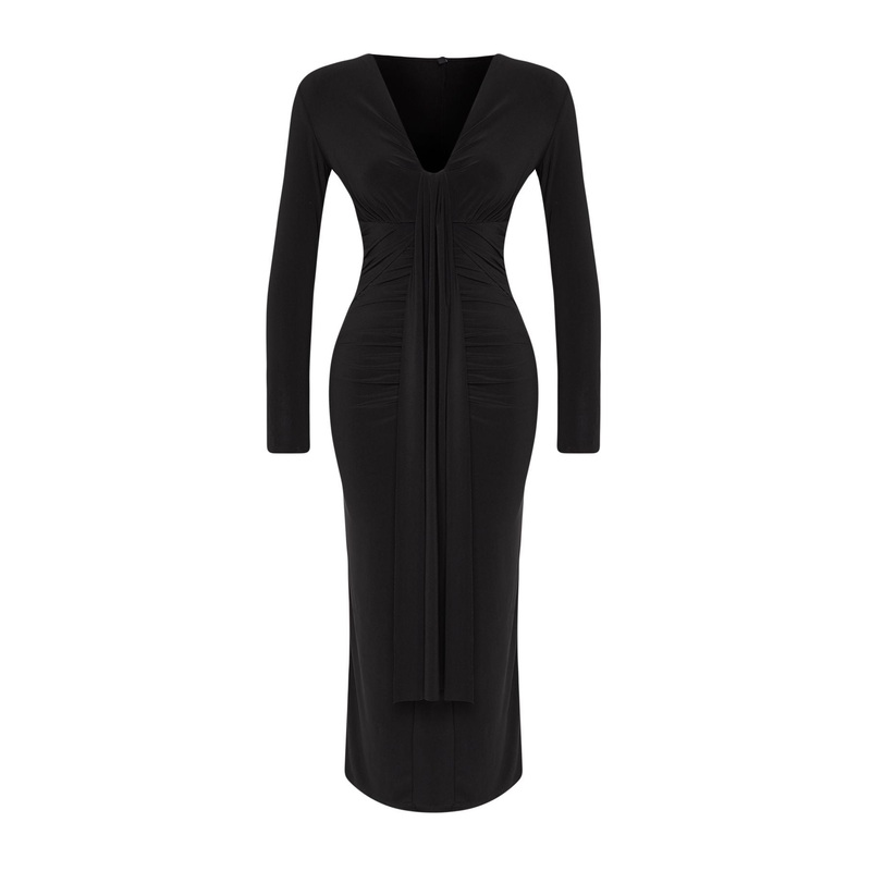Women's Straight Midi Long Cocktail Fitted Dress