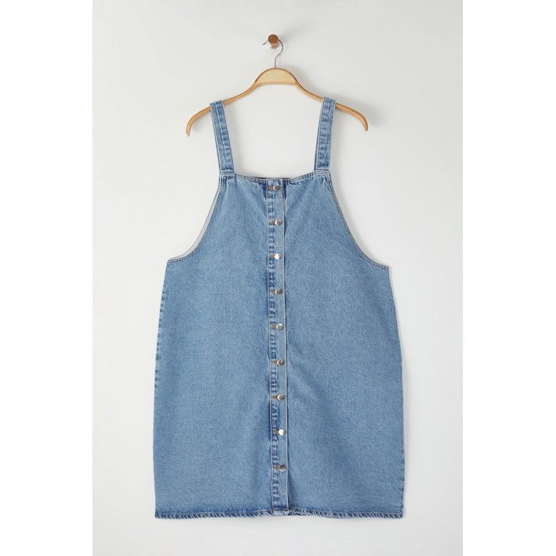 Curve Women's Plain Mini Spaghetti Strap Casual Fitted Plus Size Dress