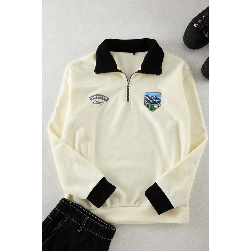 Man Men's Colorblock Long Oversize Sweatshirts