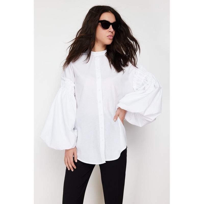Modest Women's Plain Long Relaxed Shirt