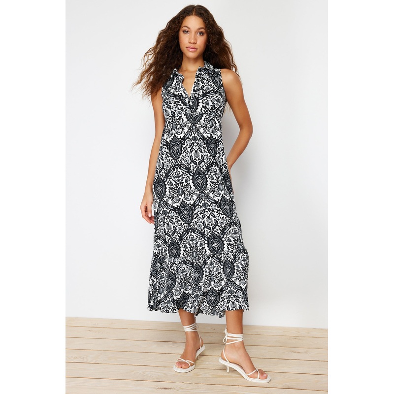 Women's Ethnic Maxi Sleeveless Casual Regular Dress