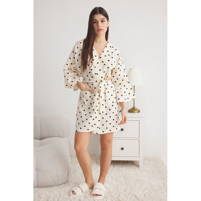 Women's Heart Dressing Gown