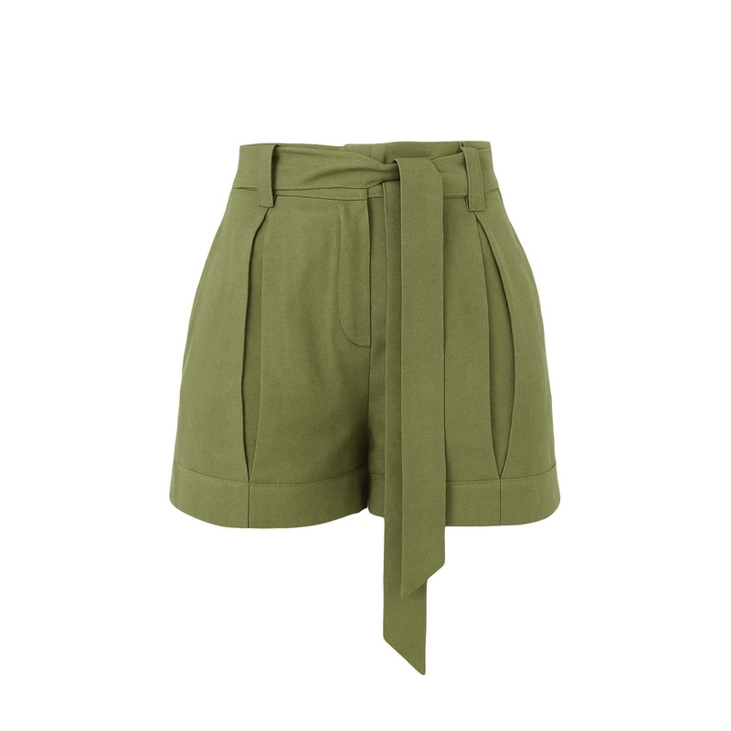 Women's Navy Blue Straight High Waist Shorts & Bermudas