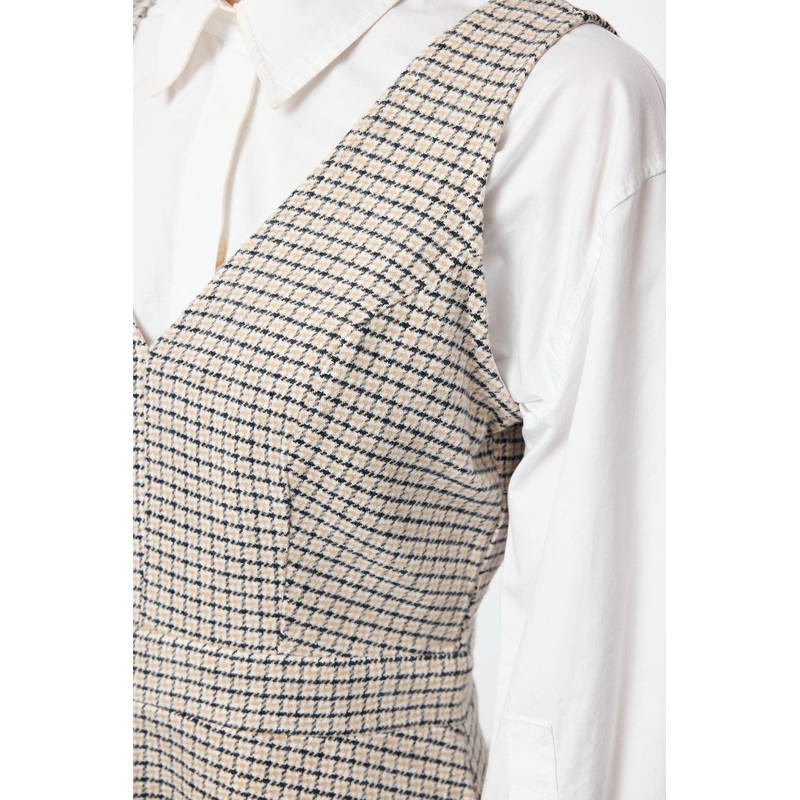 Women's Plaid / Checkered Mini Sleeveless Casual/daily Regular Dress