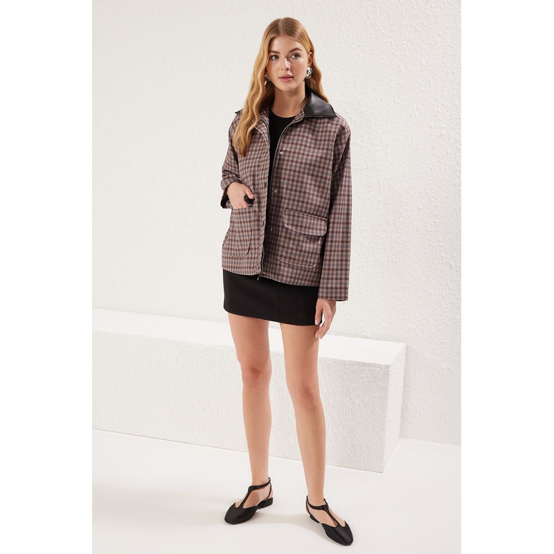 Women's Plaid Oversize Winter Jacket