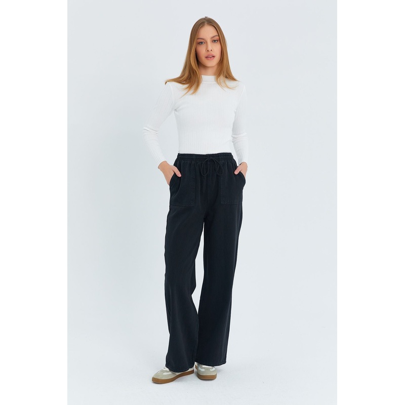 Women's Plain High Waist Pants