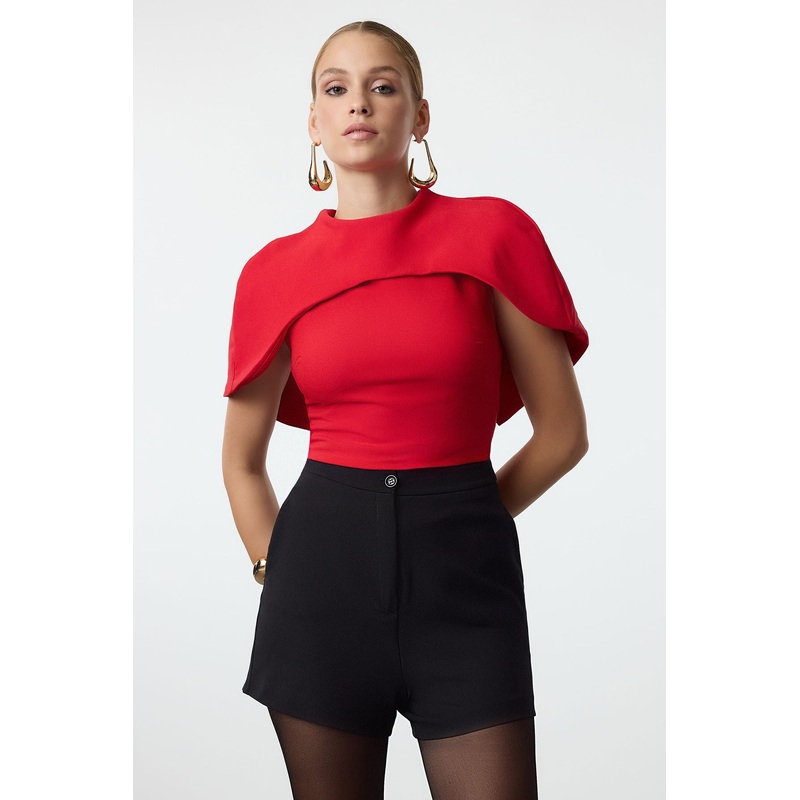 Women's Straight Short Fitted Blouse
