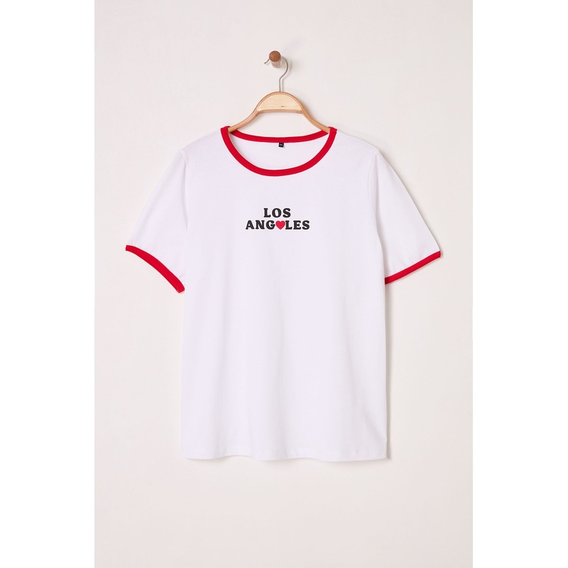 Curve White Plus Size T-Shirt