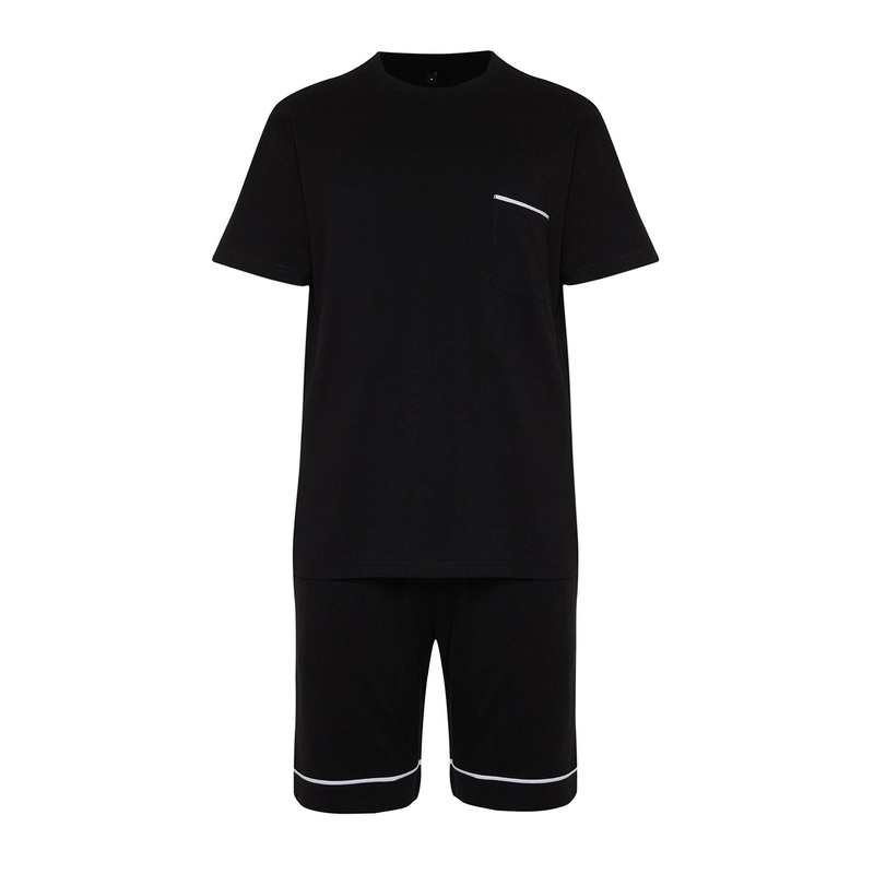 Man Men's Unifarben Short Lounge Regular Fit Pajama Sets