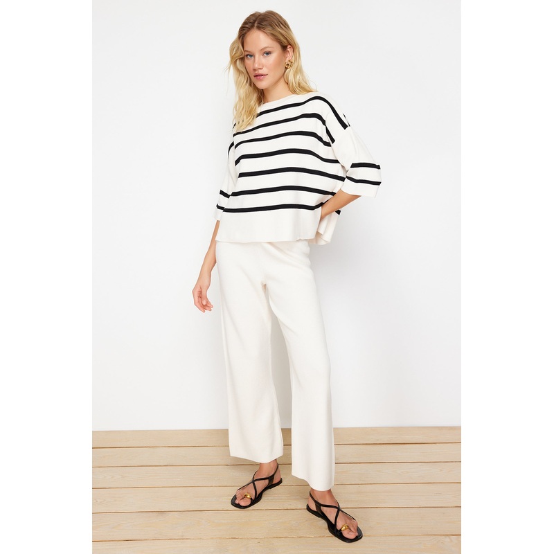 Women's Gestreift Short Casual Regular Fit Two-Piece Set