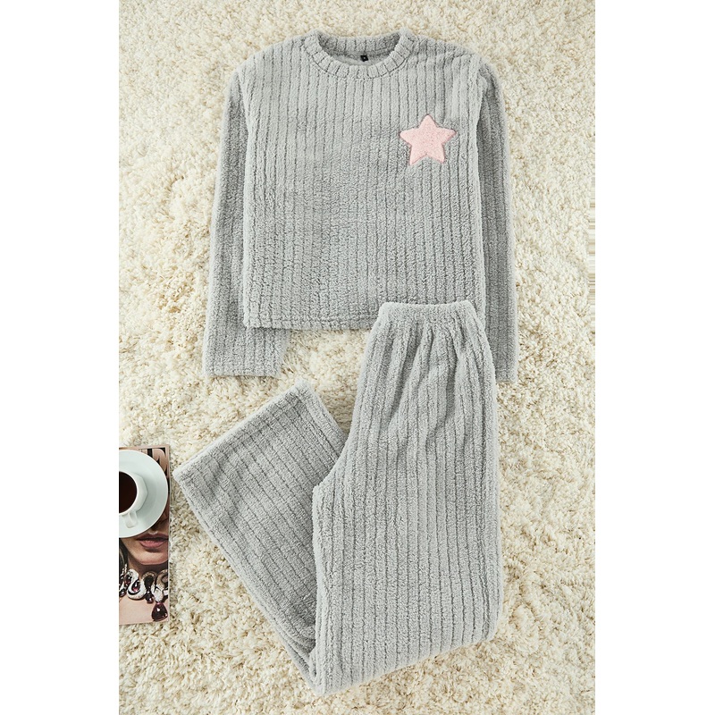 Women's Heart Long Lounge/home Relaxed Pajama Set