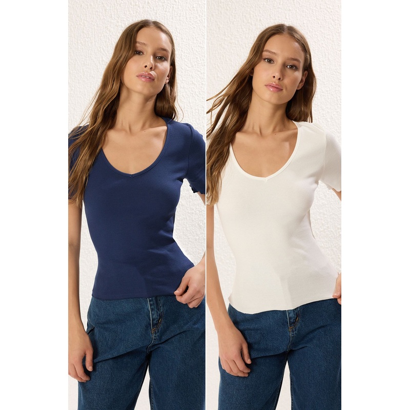 Women's Multi-Colored Plain Short Slim Blouse