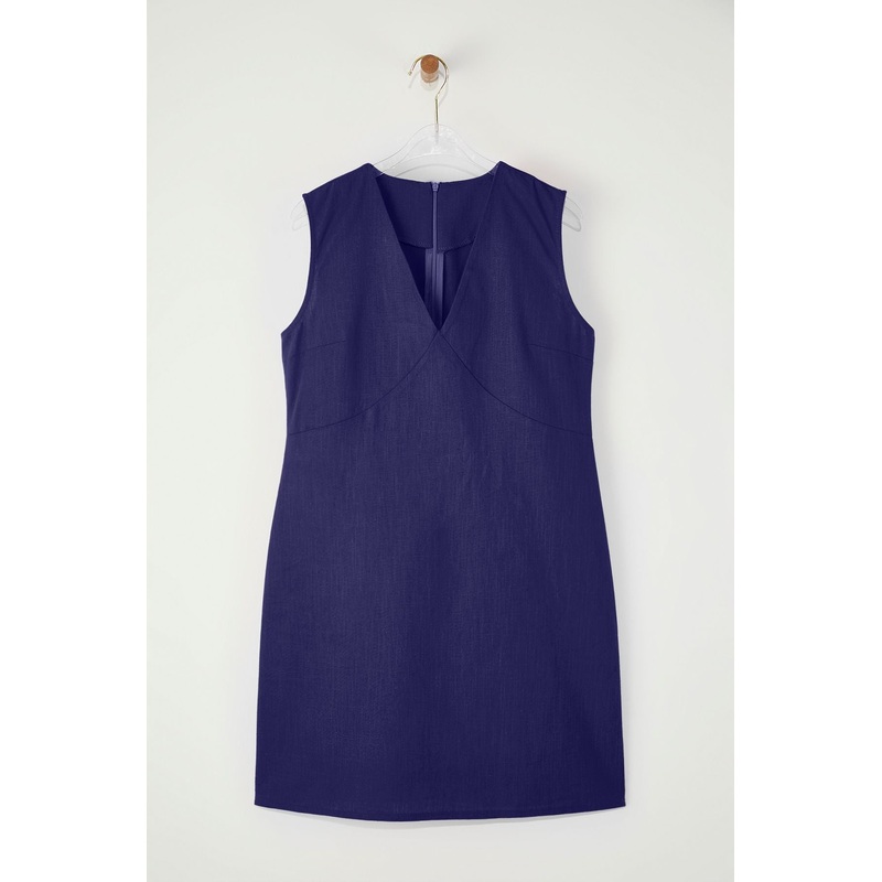 Women's Navy Blue Straight Mini Sleeveless Casual/daily Regular Dress