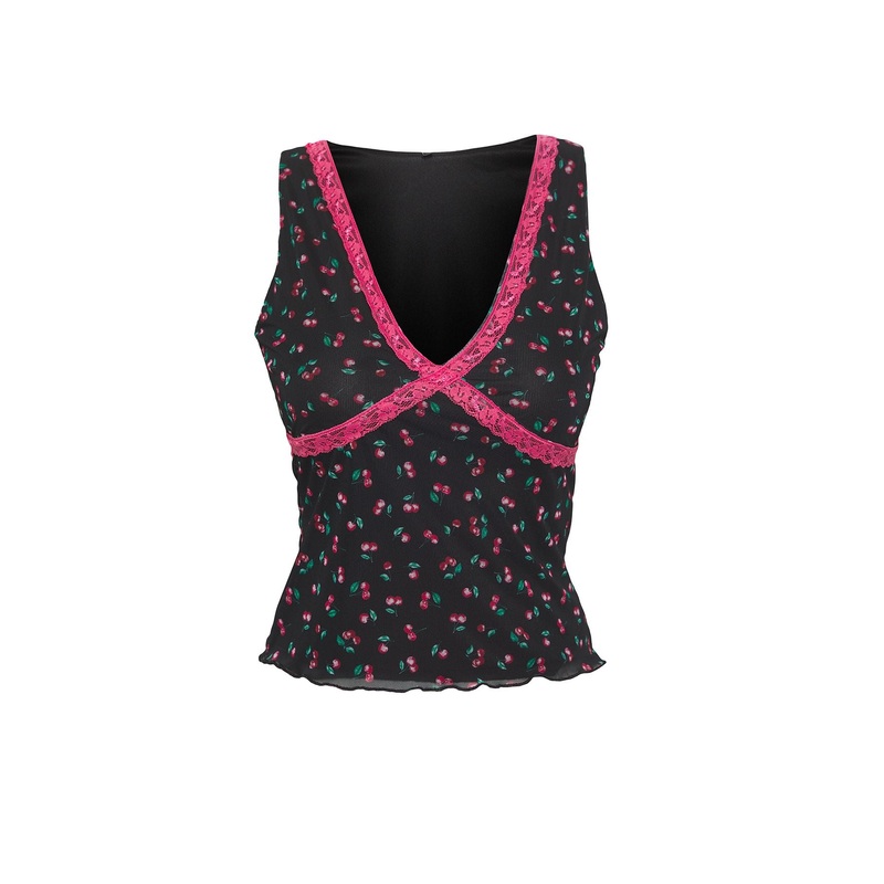 Women's Printed Sleeveless Slim Blouse