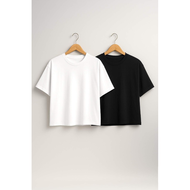 Curve Women's Black Straight Short Regular Plus Size T-Shirt