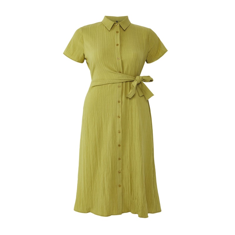 Curve Women's Straight Midi Long Casual/daily Relaxed Plus Size Dress