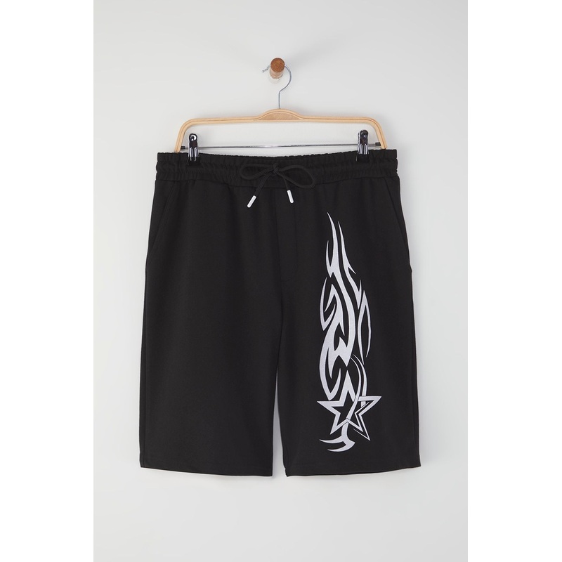 Man Men's Slogan Normal Waist Shorts & Bermudas