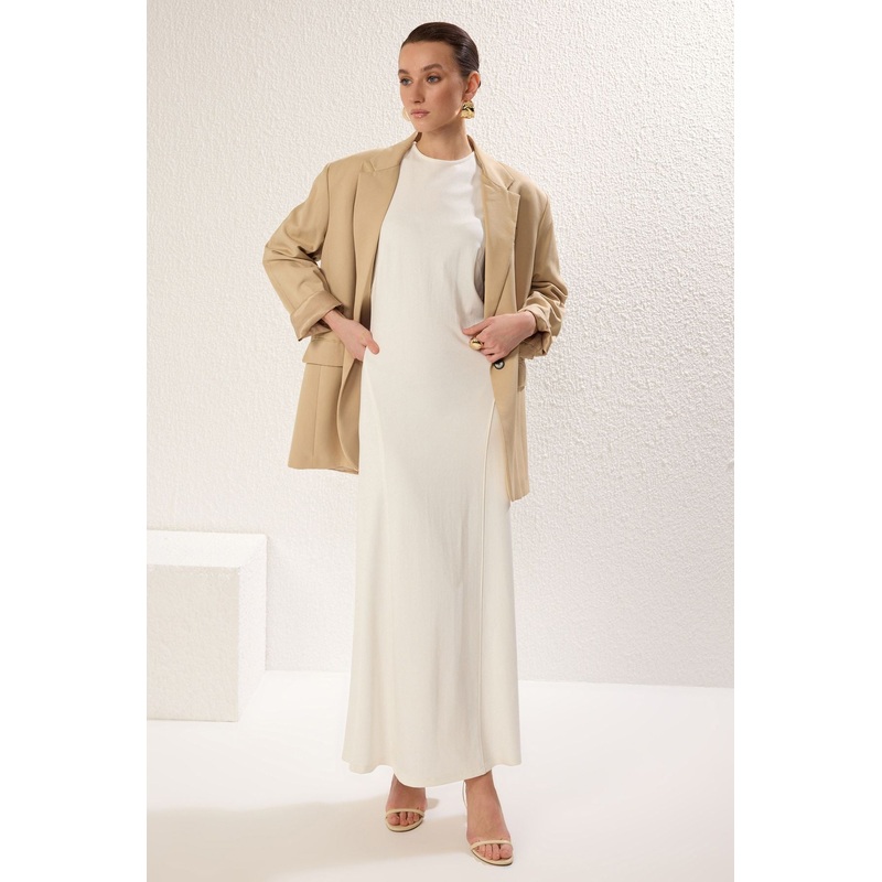 Modest Women's Plain Maxi Sleeveless Casual Fitted Modest Dresses