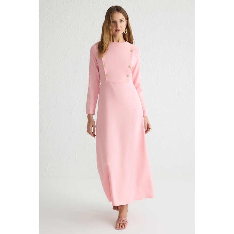 Modest Women's Rosa Plain Maxi Long Evening / Daily Regular Modest Dresses