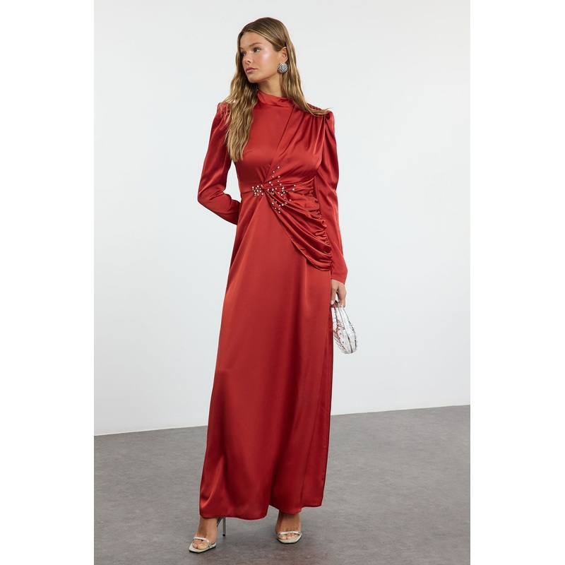 Modest Women's Straight Maxi Long Stylish/night Fitted Hijab Evening Dress