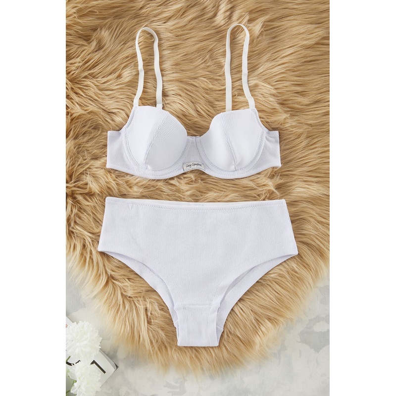 Women's 2 Pack Plain Fixed Cup Underwear Set