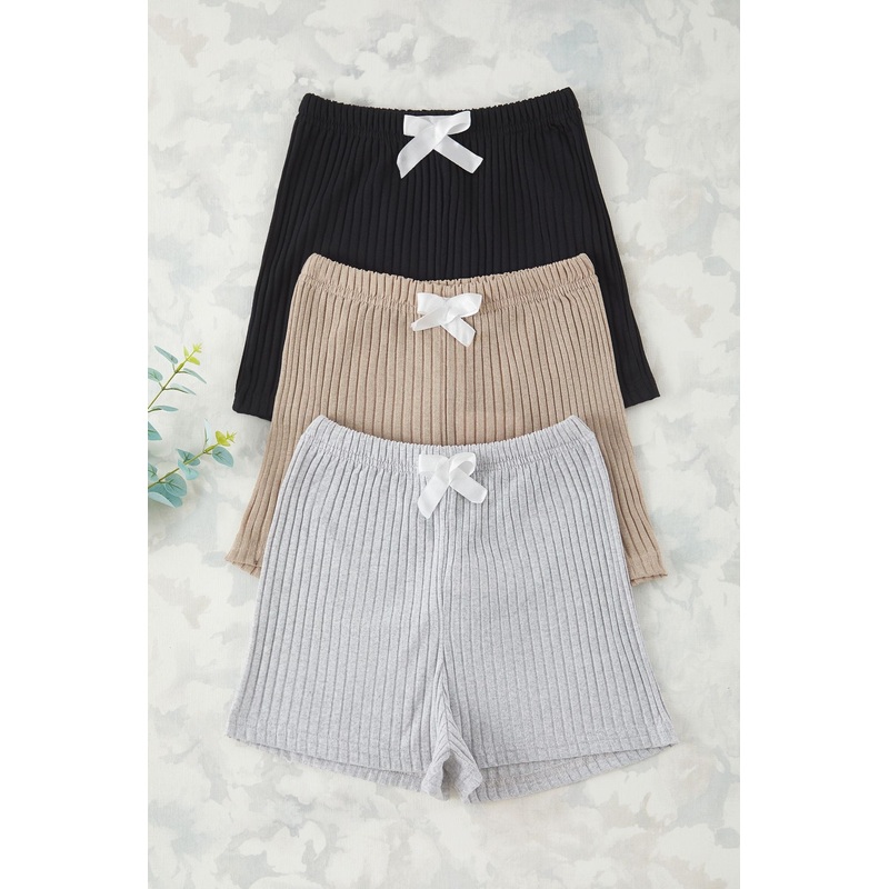 Women's Black Straight Regular Normal Waist Pajama Bottoms